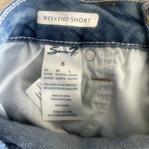 Seven 7 Weekend Short Denim Jeans Shorts SZ 6 - Picture 6 of 6